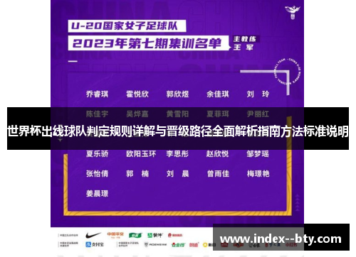 世界杯出线球队判定规则详解与晋级路径全面解析指南方法标准说明 世界杯出线球队判定规则详解与晋级路径全面解析指南方法标准说明